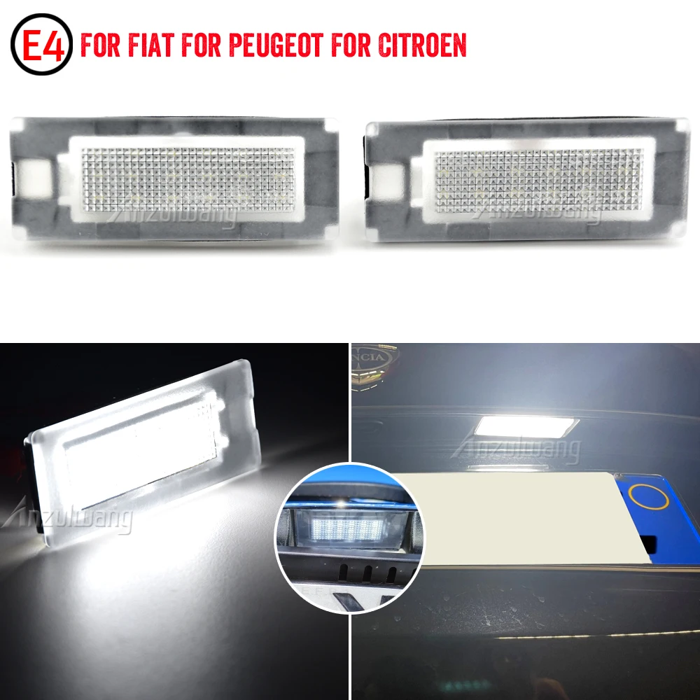 2X For Fiat Ducato Bus box Peugeot Boxer Bus box Citroen Jumper Bus box Lancia Ypsilon LED License Plate Light Number Plate Lamp