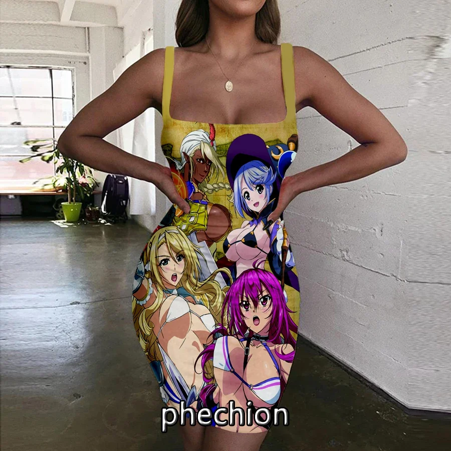 

phechion Anime Bikini Warriors 3D Print Dress Women Halter Sleeveless Fashion Ladies Dresses Novel Sexy Womens Clothing G69
