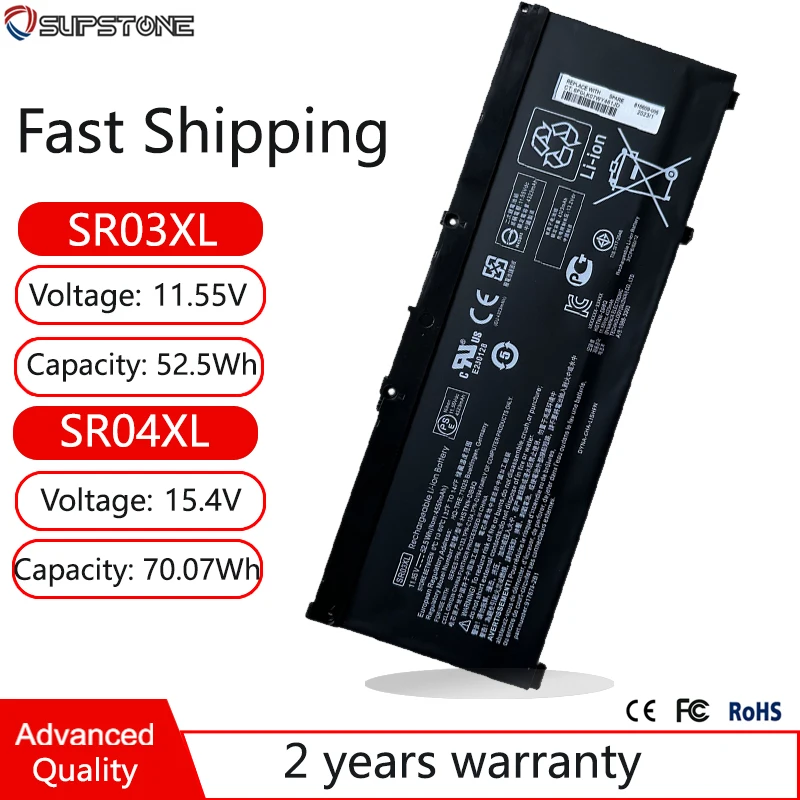 

Аккумулятор SR03XL SR04XL для ноутбука HP Omen 15-DC0006TX DC0003TX DC1068TX,15-CX0065UR,CE031UR,17-CB0015NV,TPN-Q211 Q193 L08934-1B2