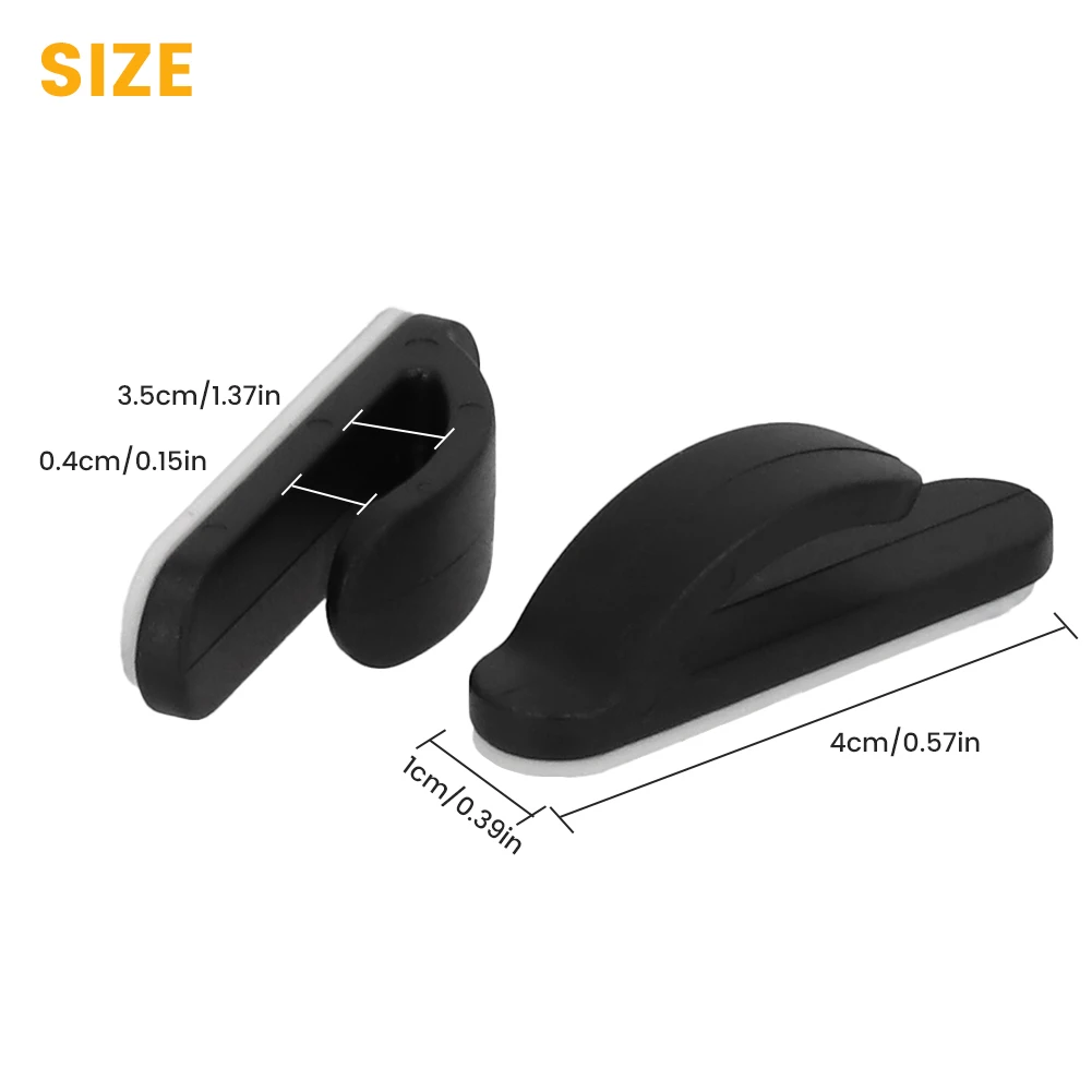 

Hooks Car Hanger Hooks 2Pcs Black Plastic Auto Car Holder Car Accessories Hanger Bag Purse Organizer Self Adhesive Hook