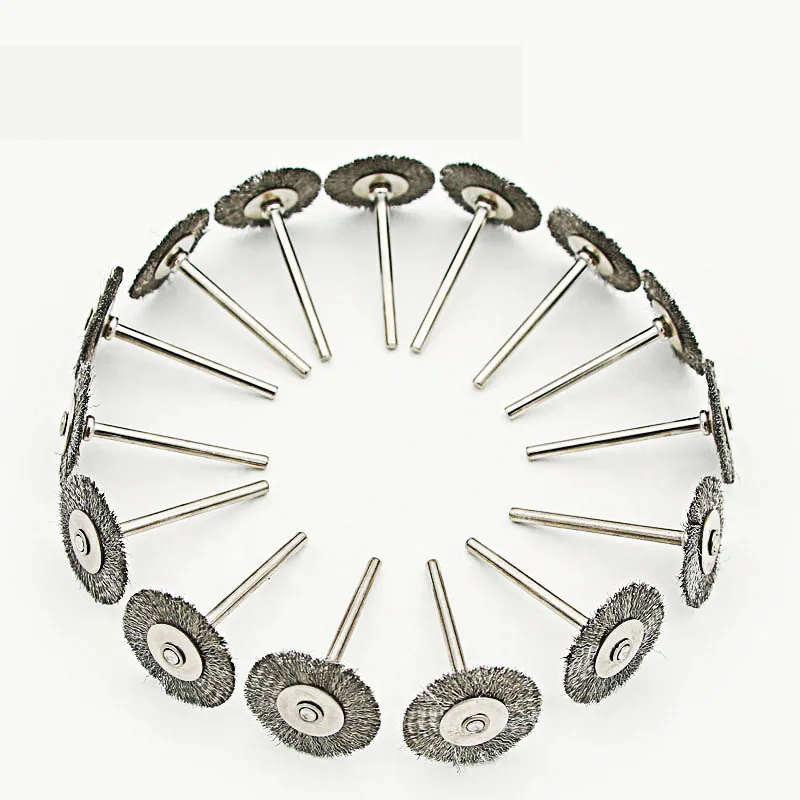 45 PCS Steel Wire Brush Set 3mm Round Shank T/ Pen Type for Metal Play Rust Paint Removal Polishing Rotating Tool Accessories