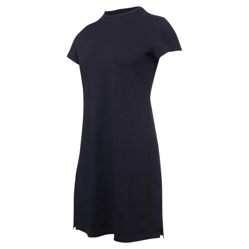 Summer Women Tennis Dress Cotton Female Short Sleeve Black Sport Dress Training Running Fitness Skirt Golf Badminton Suit
