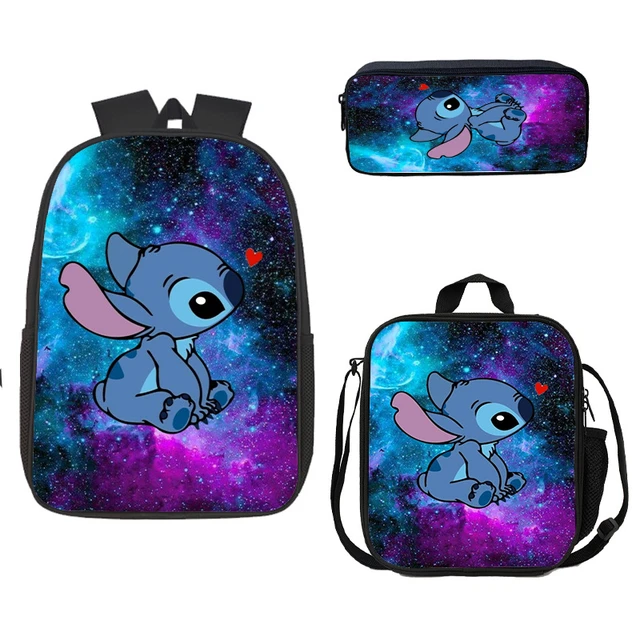 Disney-mochila de Stitch para niños y niñas, Bolsa Escolar de 3 piezas de  Anime, con capacidad para regalo, para viaje, portátil y escolar -  AliExpress