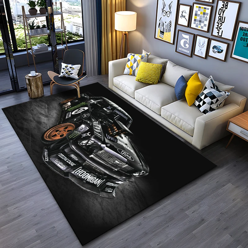15 Size Car 43-Ken-Block Pattern Rug Carpet for Living Room