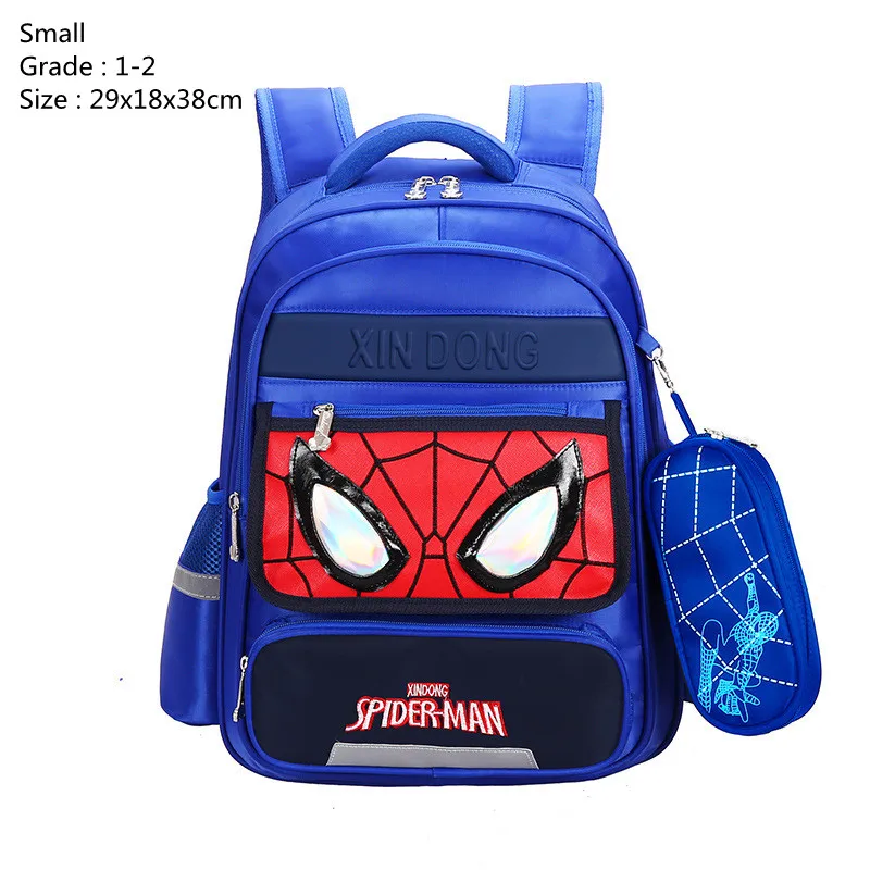 2024 Disney New School Bags For Boys Spider Man Grade 1-6 Primary Student Shoulder Orthopedic Backpack Large Capacity Mochilas