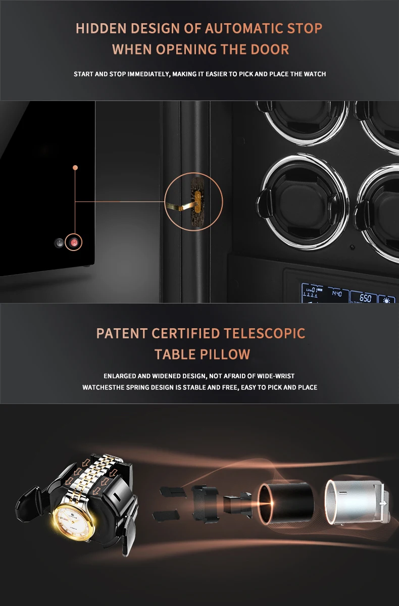 Sf286896714c446efa939c9936b5146abz Embers Mechanical Watch Winder Automatic Winding Wooden Watch Storage Box Fingerprint Safe With Jewelry Box