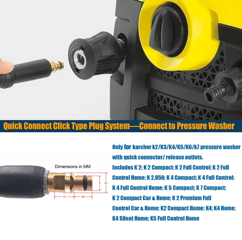 高圧洗浄機交換ホース ジェット洗浄延長ホース タイプ クイック接続 車の洗浄用 karcher k2 k3 k4 k5 k6 Sf2868bbae86343c88ed4c2f35f43c