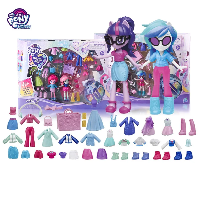 My Little Pony Equestria niñas moda Dressup conjunto moda mejores amigos  vestir juguetes Twilight Sparkle princesa cadencia regalo - AliExpress