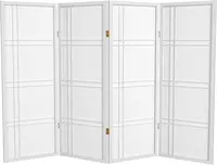 4 Ft. Short Double Cross Shoji Screen - White - 4 Panels 1