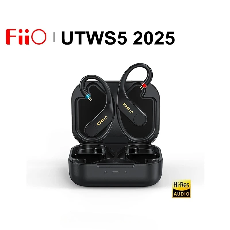 FiiO UTWS5 2025 True Wireless Bluetooth Earbuds Hook Headphone Amp for Detachable Earphone Hi-Res Audio LDAC MMCX/0.78mm bluetooth headphone amplifier