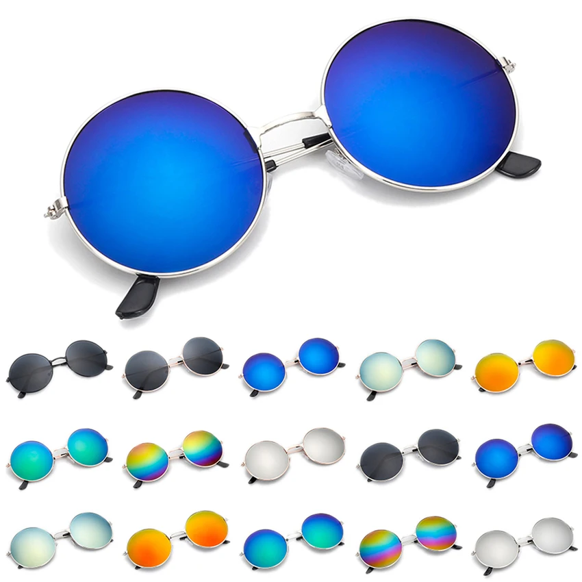 FOENIXSONG Round Sunglasses for Women Men Pilot Gradient Mirror