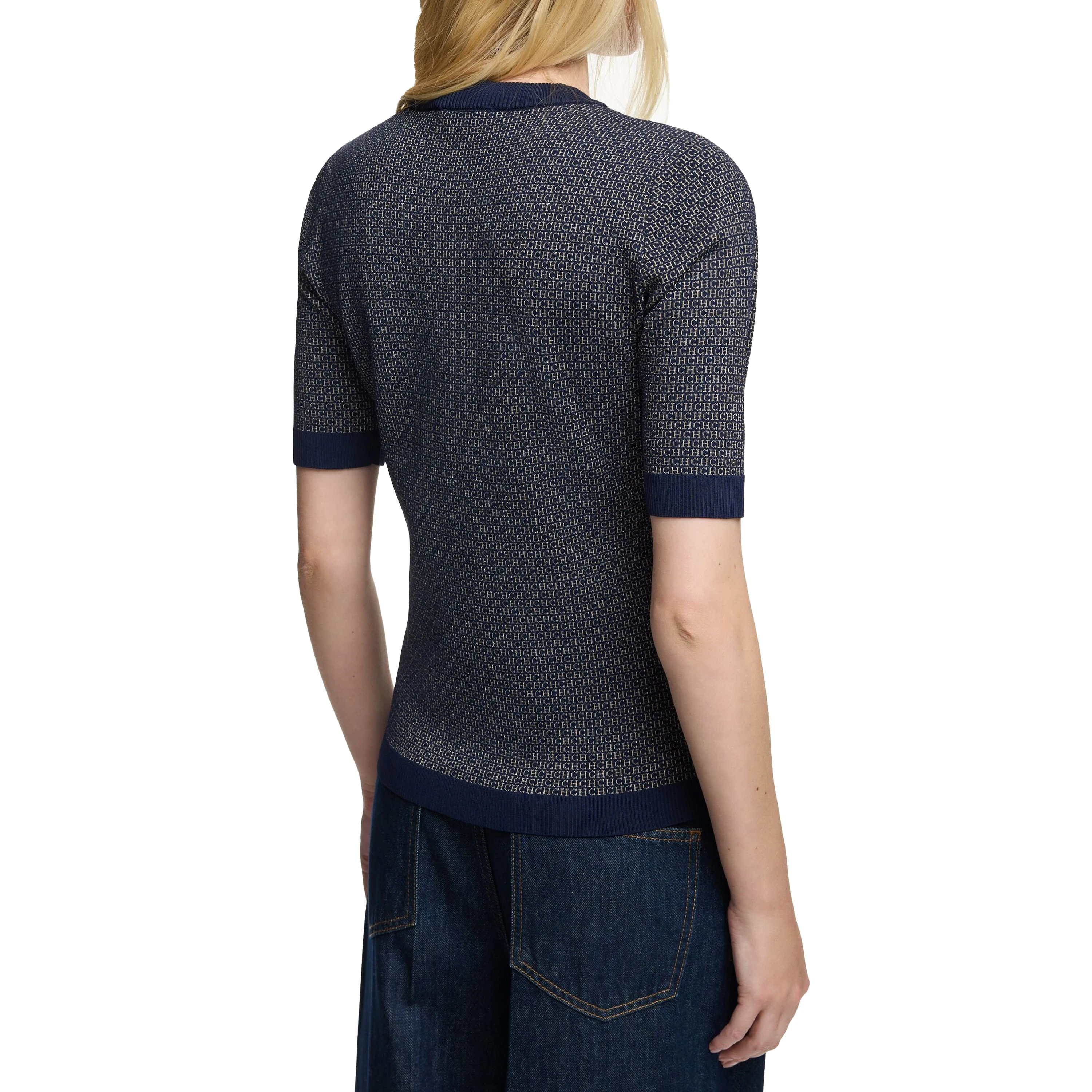 CHCH المرأة بلوفر مغزول موضة كم قصير المرقعة سترة...