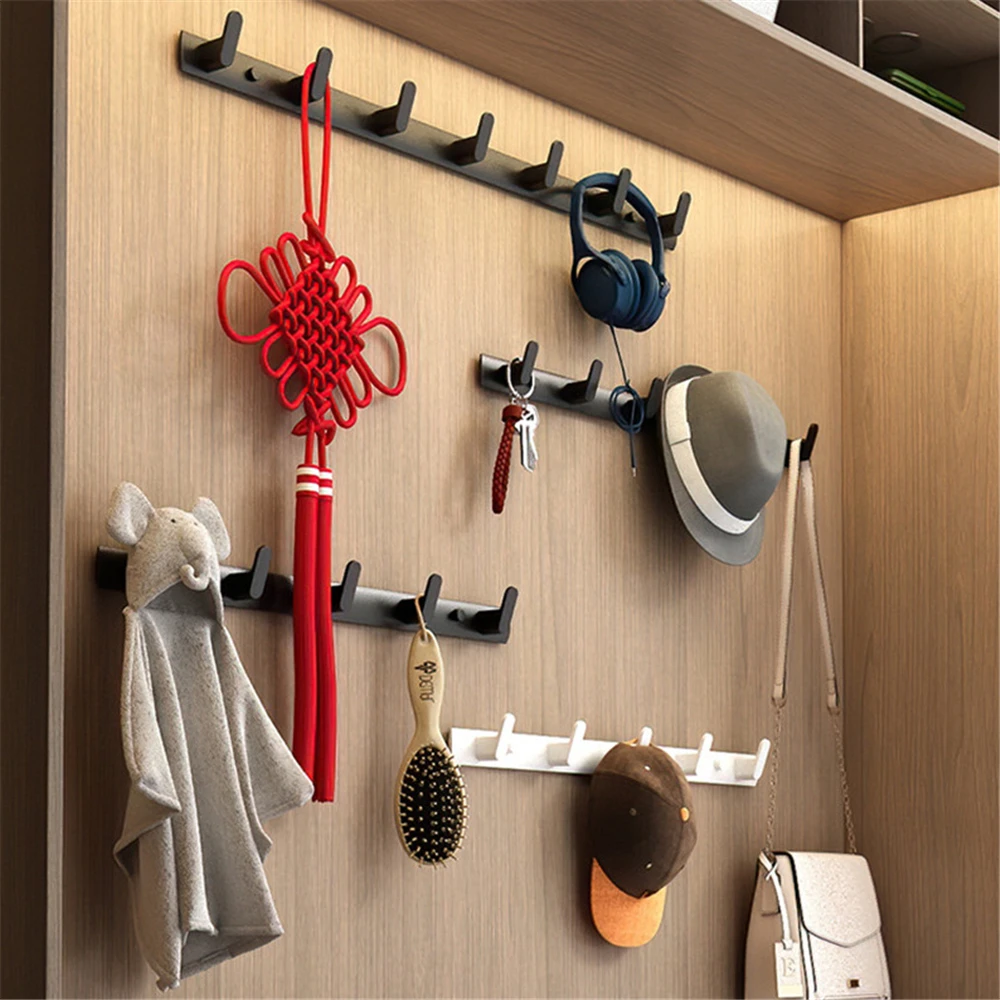Bathroom Towel Hanger Wall-Mounted Clothes Coat Rack Hat Hook Bedroom Living Room Kitchen Toilet Brack Hook Hallway Balcony