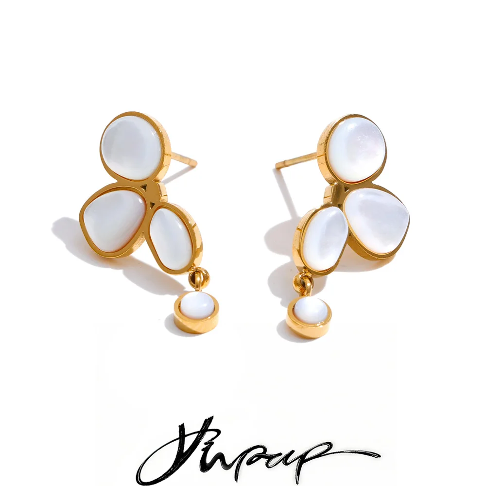 Yhpup Earrings 18K Golden PVD Plated