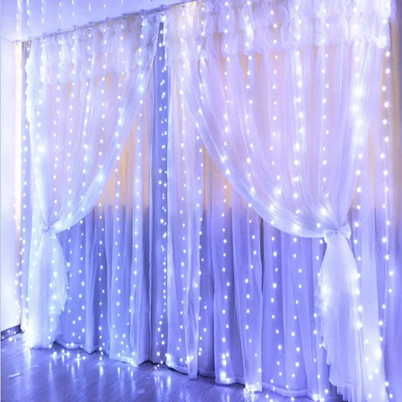 thumbnail image 1 of Decoraciones navideñas para el hogar y el dormitorio 2024 Cortina USB Luces LED Cadena Control remoto Año Nuevo 2025 Decoración de fiesta de Navidad Noel Navidad, 1 of 5