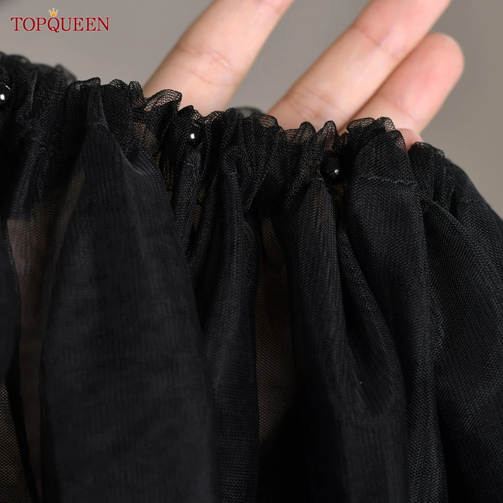 TOPQUEEN VG82 Removable Wedding Sleeves Cover Shoulders Summer Woman Bolero Wedding Accessories Bridal Gloves Bolero DIY