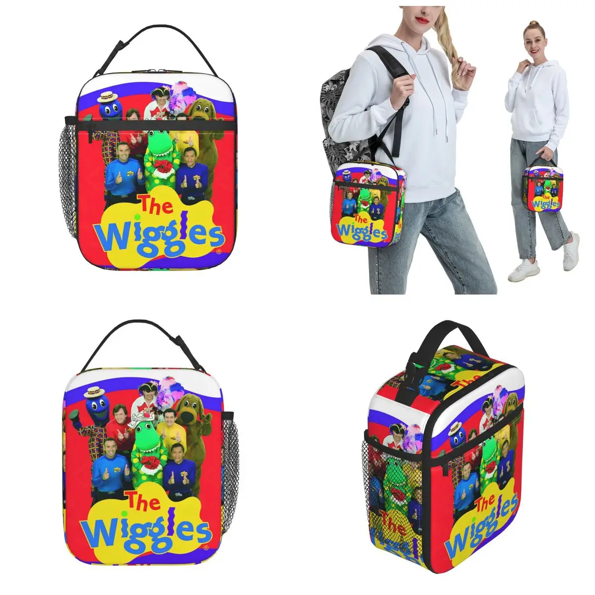 The Wiggles Tv Show Music Band Insulated Lunch Tote Bag For School Office Food Container Reusable Cooler Thermal Lunch Boxes