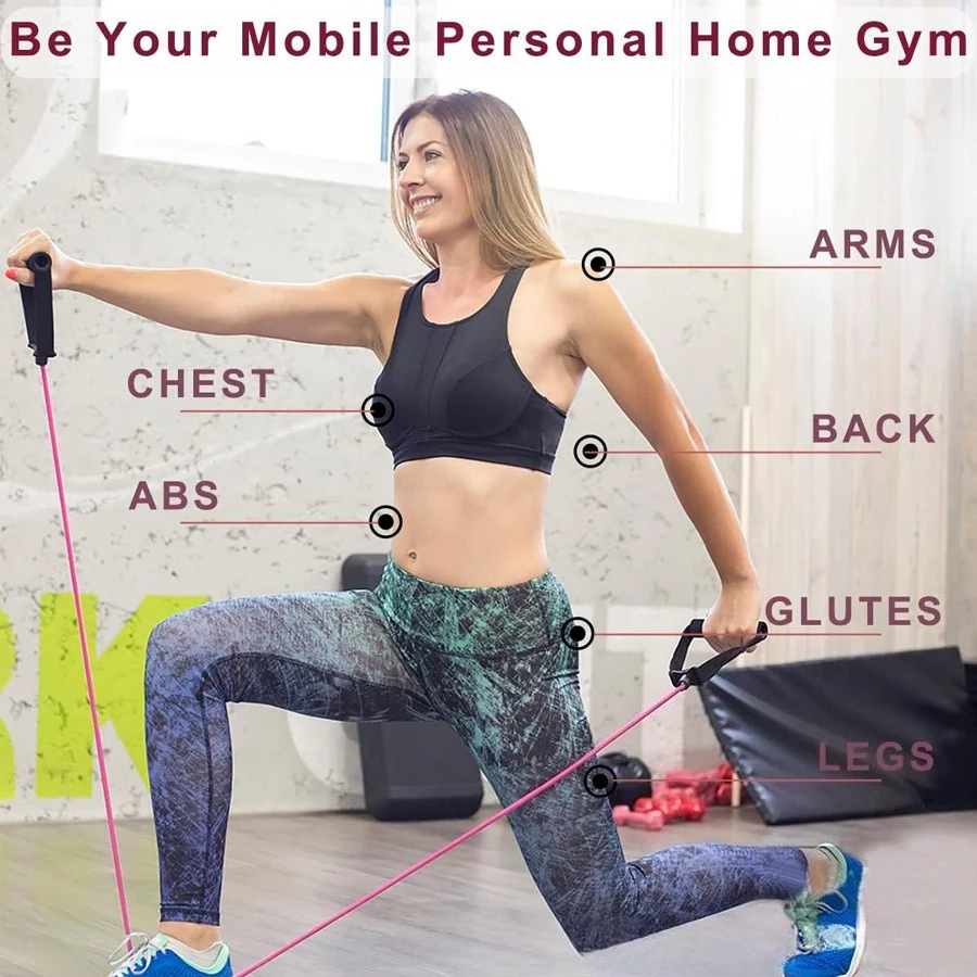 Enhanced Resistance Bands with Handles – Premium Exercise Bands for Strength Training and Home Workouts