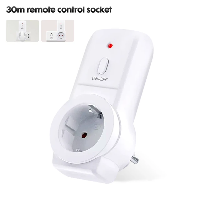 Wireless Smart Remote Control Power Outlet Light Switch Plug Socket Power  Outlet Socket with EU,US,UK,FR Plug Max 2300W - AliExpress