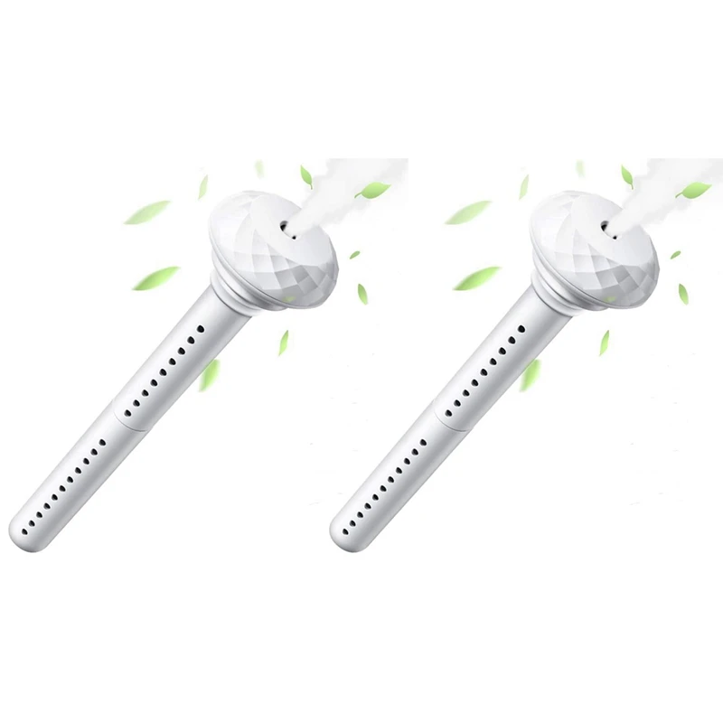 

2X Mini Portable Humidifier Cool Mist Humidifier USB Air Humidifier Without Water Bottle For Travel Office Hotel Car