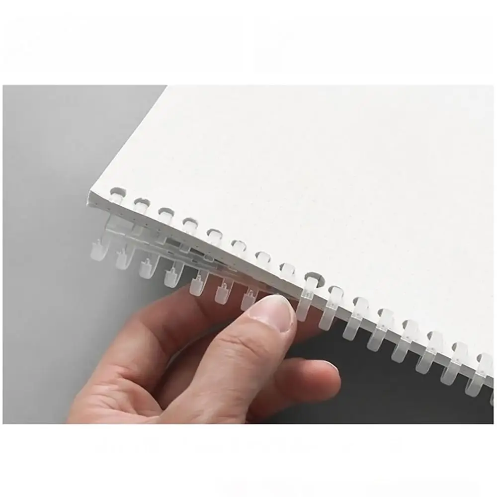 10pcs Binding Strip Notebook Binding Clip Binder Buckle plastic binder buckle 12mm 30 Hole Loose-leaf Ring Plastic A4 A5 B5 Book Circles