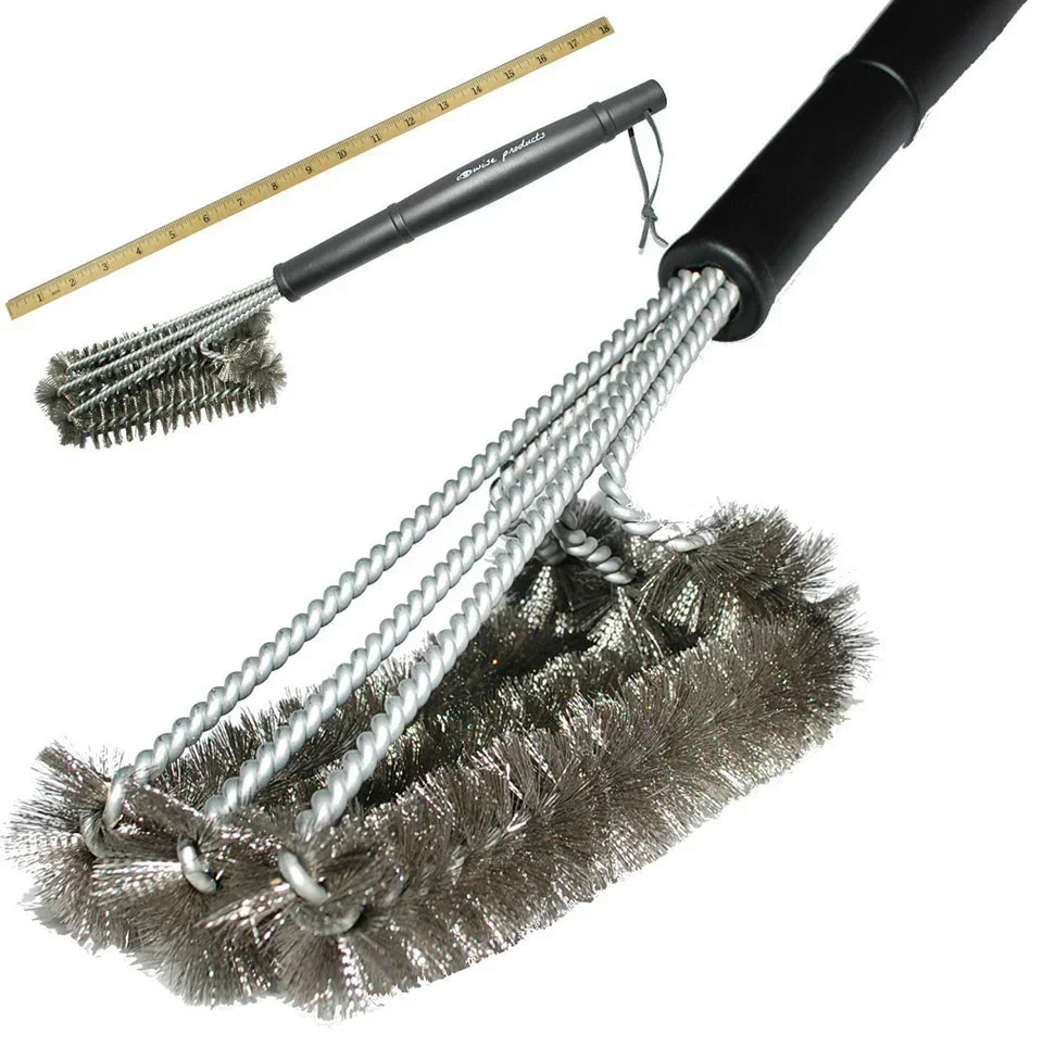 Grill Cleaning Brush 3 Stainless Steel Brushes In 1 BBQ Tool Accessories