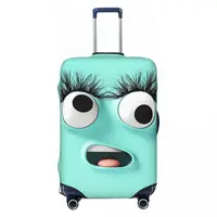 Funny Expression Suitcase Cover Holiday 3d Cartoon Face Fun Luggage Accesories Business Protection 2