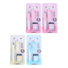 

4 Sets of Household Erasable Pens Portable Writing Pens Replaceable Calligraphy Pens (Random Color)