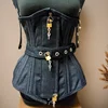 Women Corset Bustier With Locks And Keys Waist Slimmer Palace Vintage Bodice Palace Lace Up Steel Boned Tops Stage Costume 6