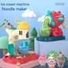 24 Colors Creative Kids Clay Toy Plasticine Tool Set Hamburger Noodle Ice Cream Machine DIY Clay Mold Play House Toys for Kids 3