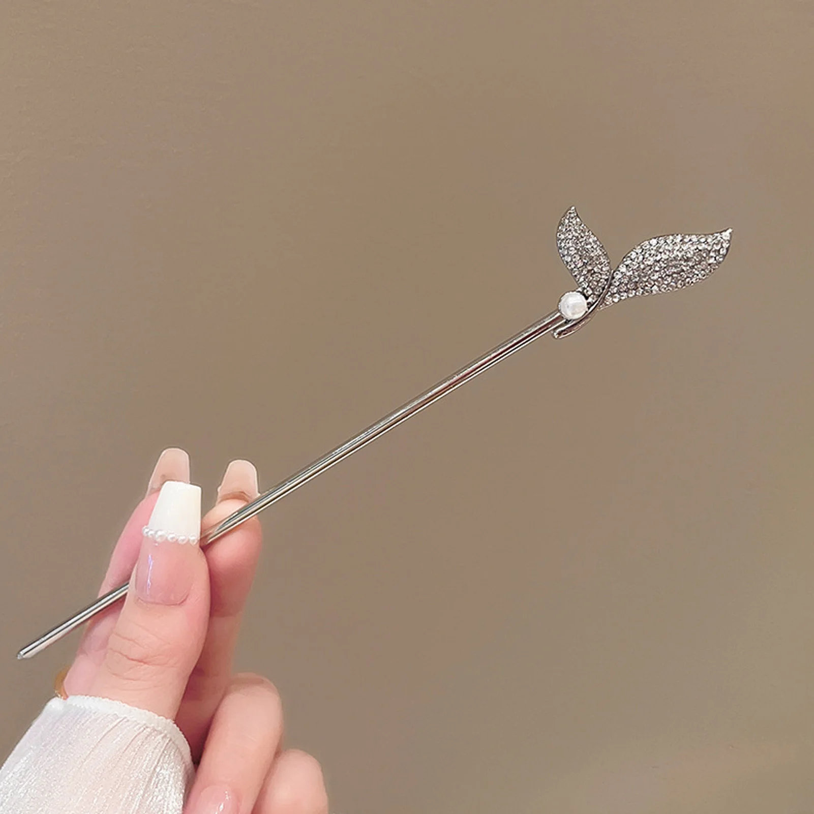 진주 인어 꼬리 머리핀 합금 헤어 스틱 진주 장식 웨딩 파티 헤어 액세서리 여성용 우아한 헤어 스타일링 도구