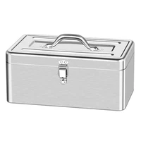 Stainless Steel Large Capacity Tool box Industrial Grade Heavy-duty Thickened Metal Iron Box Household Hardware Storage tool Box 1