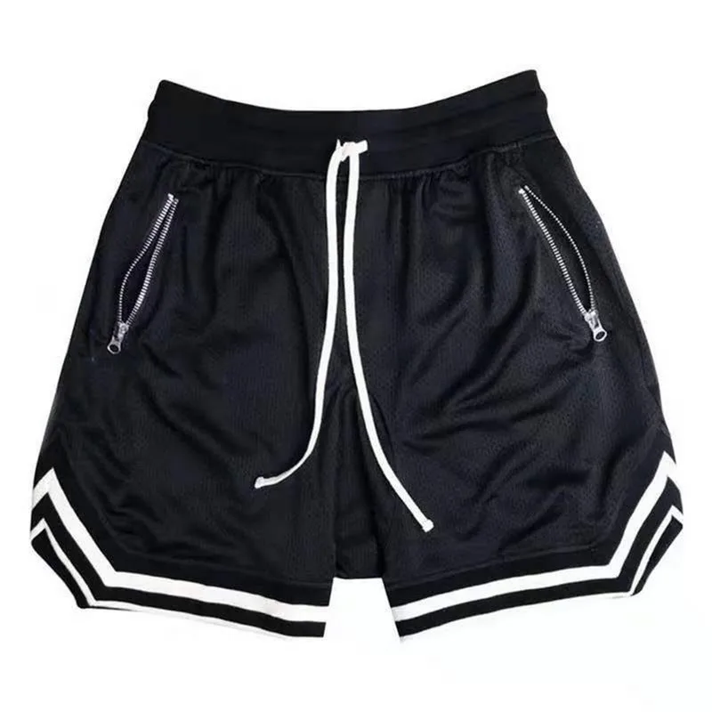 

Men's Mesh Sports Track Shorts Summer Basketball Fitness Running Breathable Short Pants Gym Workout Loose Muscle Training Shorts