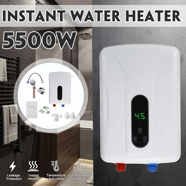 5500w Mini calentadores de agua eléctricos calentador eléctrico instantáneo  ducha segura inteligente 50hz calentadores de agua eléctricos 220v