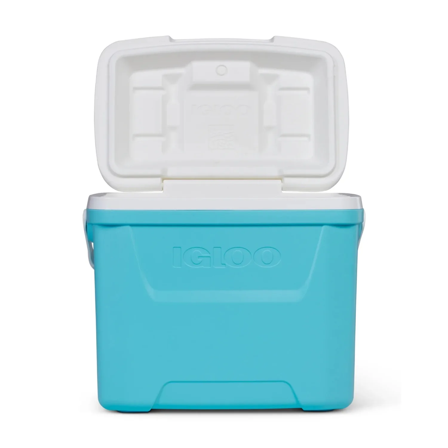 Igloo 28 QT. Laguna Hard-Sided Ice Chest Cooler, Aqua Blue and White