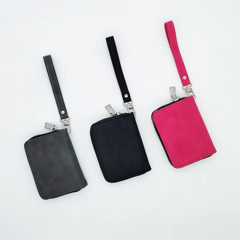 Sublimação pu Coin Purse com Strap Zipper Bolsas em Branco Sublimação Carteira Presentes da Família Kid 10 Pcs por Lote - Imagem 6
