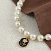 Pet Cat Collars Pearl Rose Pendant Necklace Cat Dog Pearl Collar Pet Pendant Cute High Beauty Retro Decoration Teddy Dog Collar 4