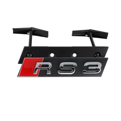 Premium ABS Emblem Car Hood Front Grille Badge Decoration, Sleek S - Line RS Design (Silver rs3)