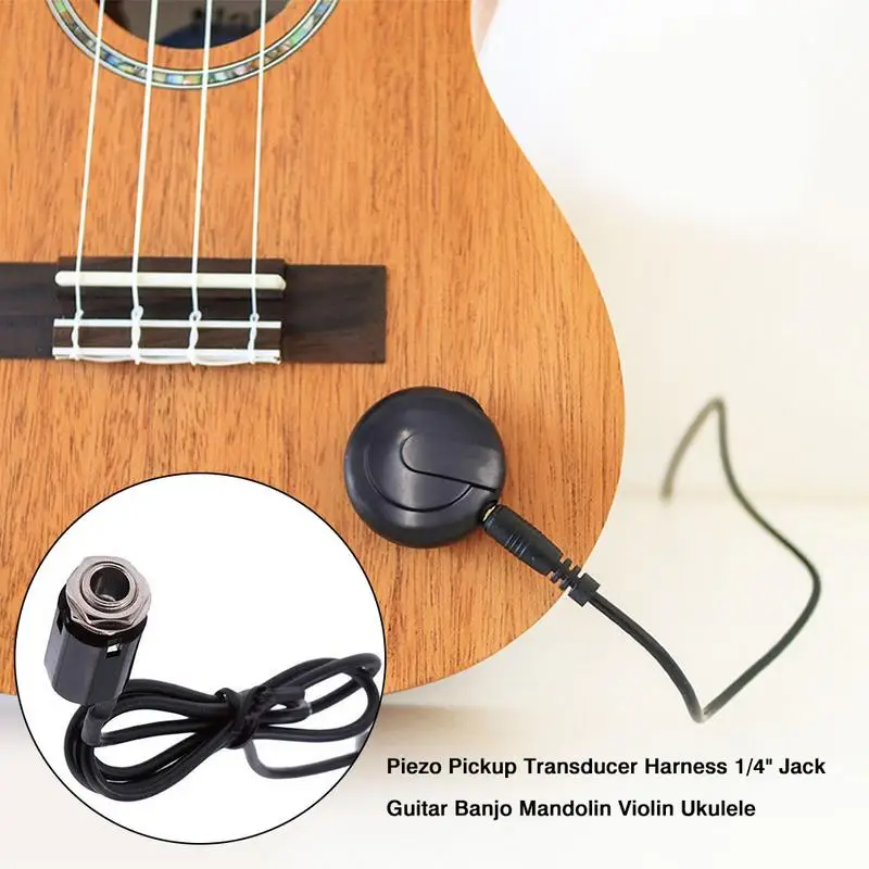 

Pickup Wiring Kit Output Jack Guitar Pickup Piezo Transducer Piezo Pickup Set With Volume Control For Guitar Banjo Mandolin