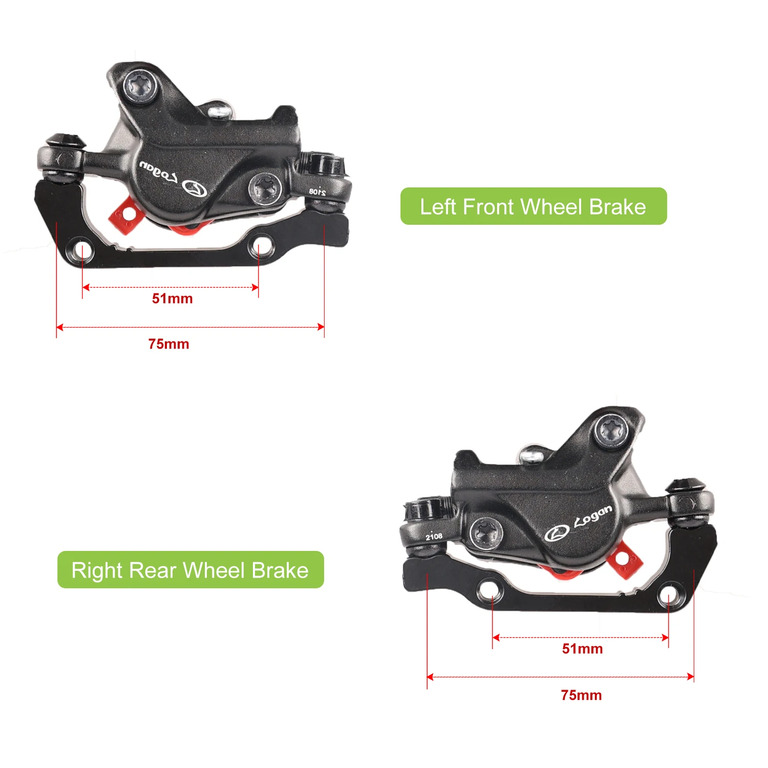 Electric Bike Hydraulic Brake Set MTB eBike Hydraulic Disc Brake