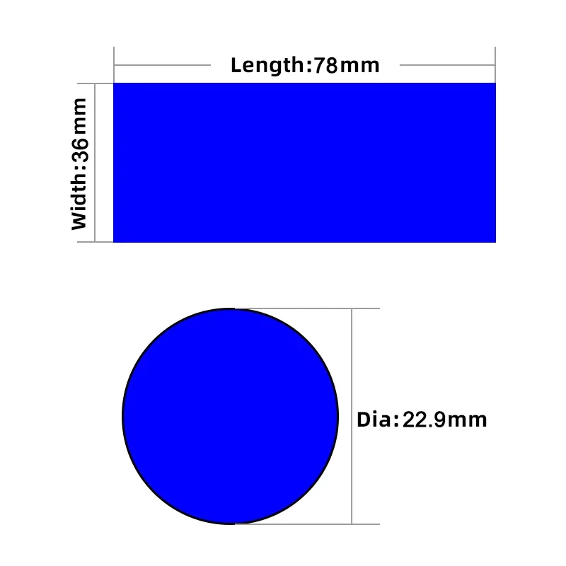 Tube thermorétractable en PVC, film de batterie, manchon rétractable, couvercle de tuyau de protection pour 24.com rond, Fierté, 78x36mm, 21700