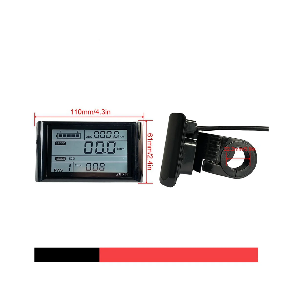 24V 36V 48V 500W 750W Three-Mode 9 Tubes Brushless 26A Controller Throttle Brake Kit with LED SW900 Display E-Bike Parts