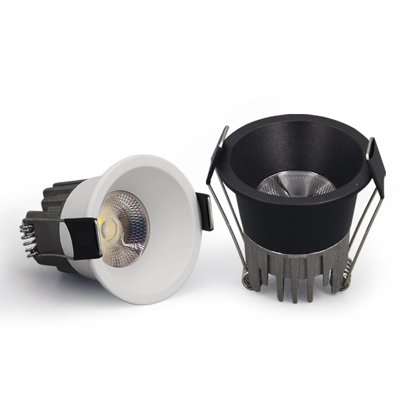 4/10PCS 디 밍이 가능한 Led 통 3W 5W Recessed 천장 조명 스포트라이트 알루미늄 Led COB 빛 AC110V 220V 홈 오피스 스토어