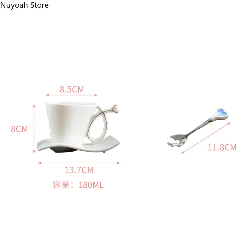 Tazza In Ceramica 300 Ml Con Manico A Cuore, Design Creativo, Lavabile In Lavastoviglie E Microonde, Colore Fiocco Rosa