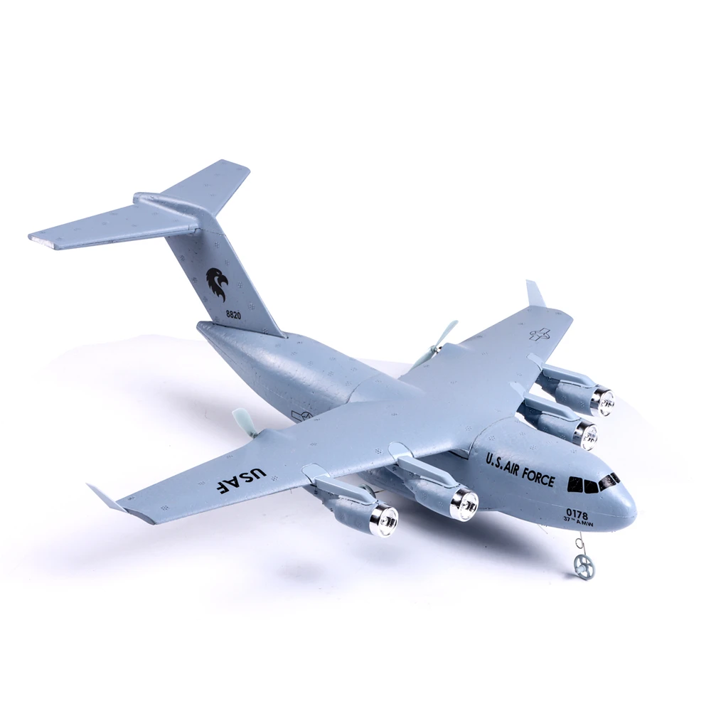

Rc Drone C17 DIY Aircraft Transport Aircraft 373mm Wingspan EPP RC Drone Airplane 2.4GHz 2CH 3-Axis Aircraft Model Kid Toy Gift