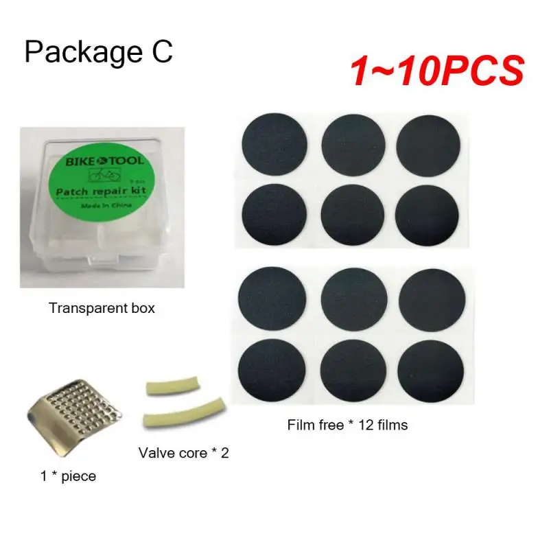 

1~10PCS Glueless Chip Patches Inner Tire Repair Kit Mountain Bike Tyre Tire Repair Tools Piece Thin Road Bike