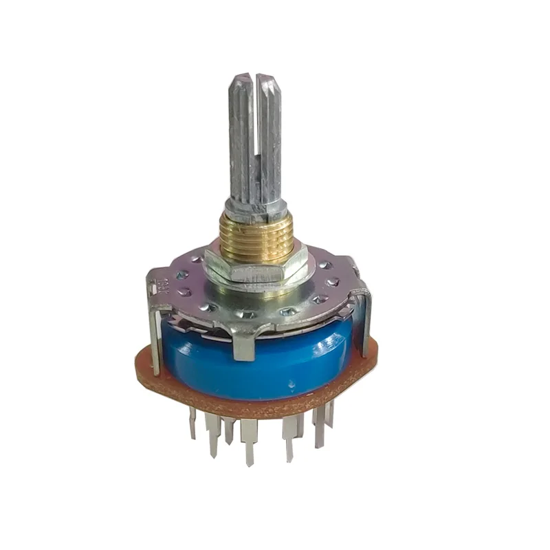 1 Pcs Japan Rotary switch SRRM433700 band Switch 4 Pole 3speed amplifier Signal switch 20mm electronic components rotary band switch