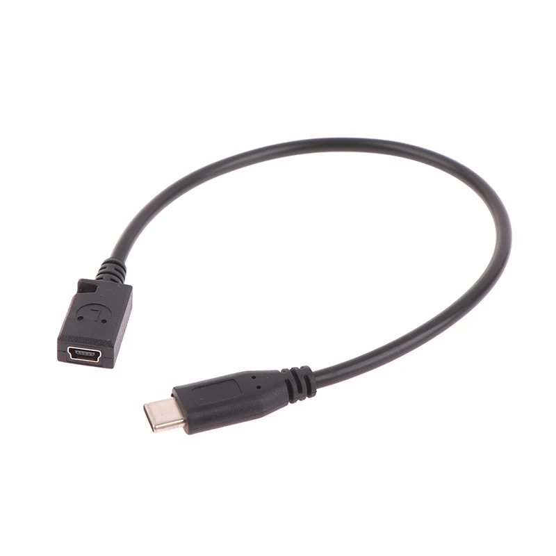직각 USB-C 충전 케이블, Duttek USB 2.0 C 타입 수-미니 USB (미니 B) 암 컨버터 케이블 코드, 27cm