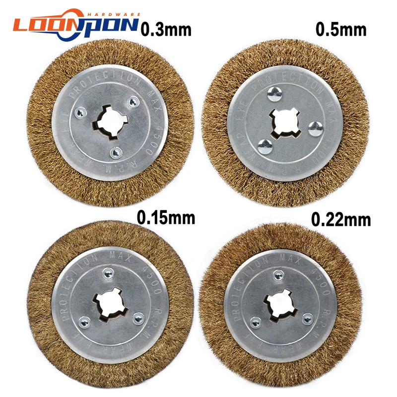 Entgraten, Schleifmittel, Edelstahldraht, Rundbürste, Polieren, Schleifen, Pufferrad, 0,15/0,3/05 mm, zum Entfernen von Holz, Metall, Farbe, Rost – Detail 6