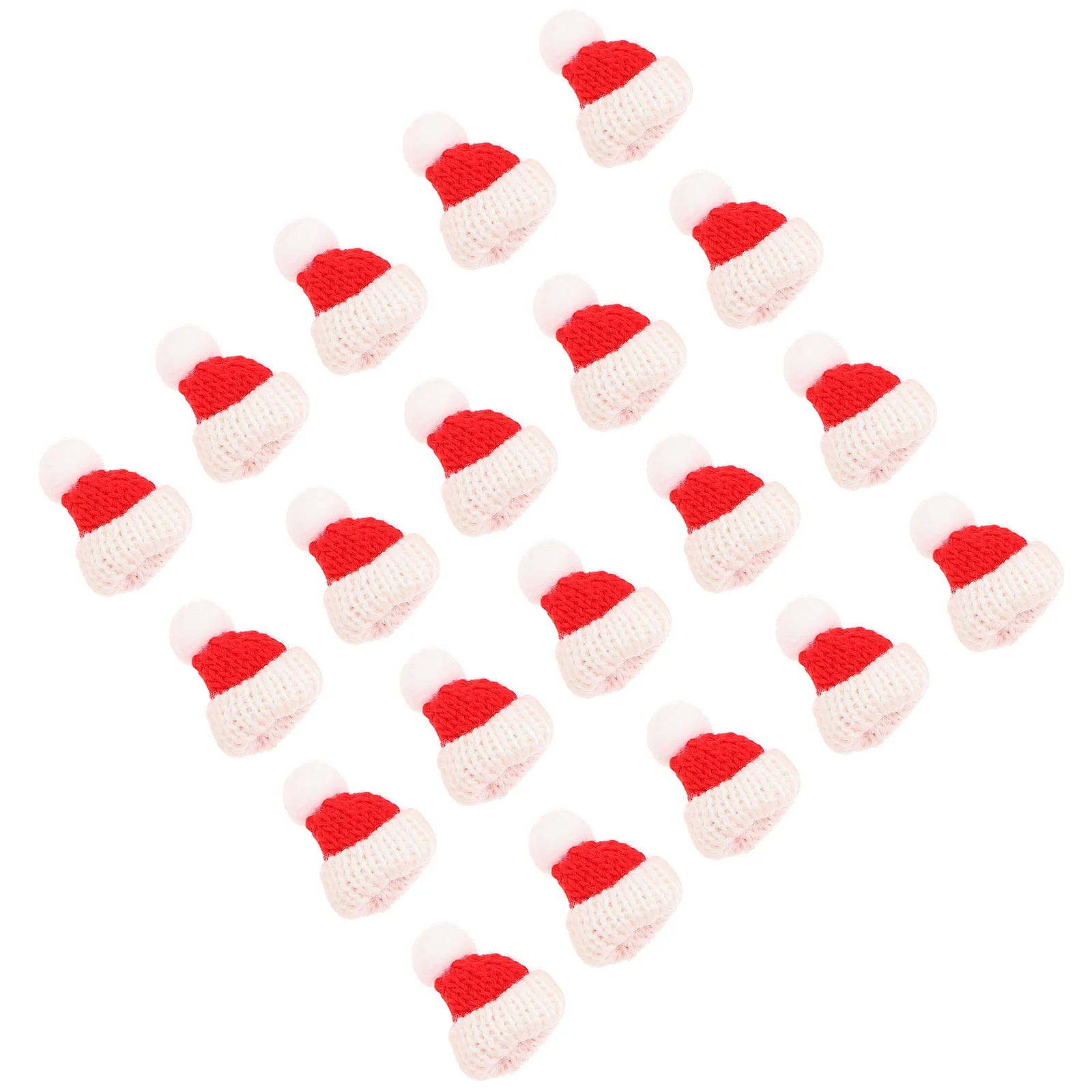 Christmas Mini Santa Tree Ornament Hats DIY Accessories Small Adornment Crafts Snowman Beanie Knit Hat Bottles Headband christmas beanie hat
